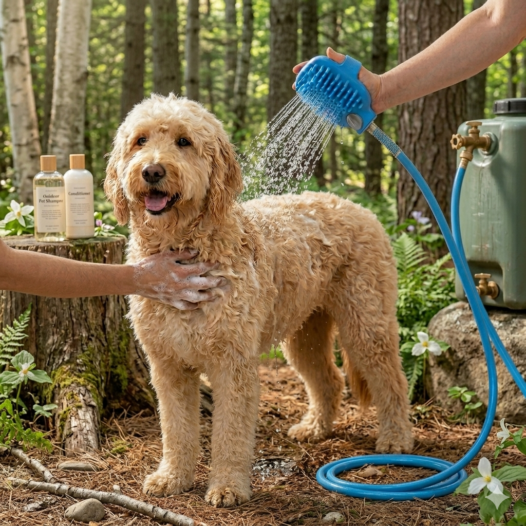 Outdoor Dog Bath Brush – Easy Pet Bath & Grooming Tool