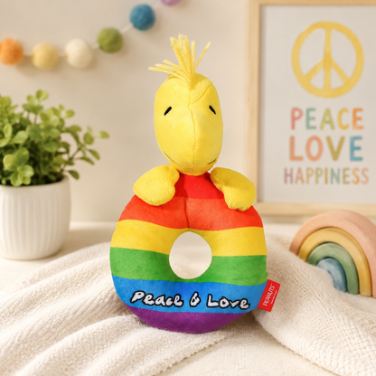 Peanuts Woodstock Peace & Love Plush Dog Toy (8")