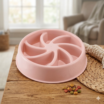 Eco-Friendly Slow Feed Pet Bowl for Dogs & Cats