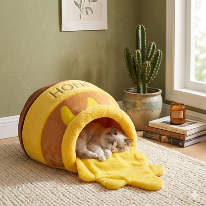 Honey Jar Cat Cushion Bed